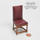 1:12 Dollhouse Miniature Leather Side Chair AZ JJ06001RWN
