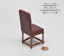 1:12 Dollhouse Miniature Leather Side Chair AZ JJ06001RWN