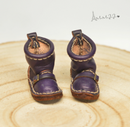Hand Made Leather Boot (Purple) / Shoes for Blythe/ Azone/ Licca/Pullips