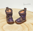 Hand Made Leather Boot (Purple) / Shoes for Blythe/ Azone/ Licca/Pullips