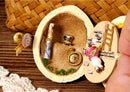 Clearance Sale Kit Dollhouse in a Walnut -Gold Mining Tour K R-004