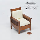 1:12 Dollhouse Miniature 1907 Mission Lounge Chair AZ JJ06008WN