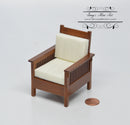 1:12 Dollhouse Miniature 1907 Mission Lounge Chair AZ JJ06008WN