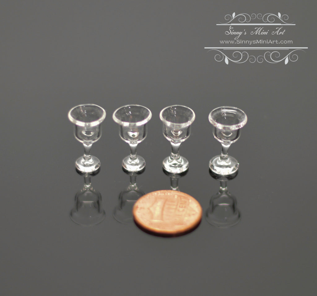 1:12 Miniature Red Wine Glasses Set (10-Piece) - Dollhouse