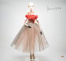 1:6 Doll Flower Dress Set For FR Doll/ Purse Poppy Parker FR Fashion Royalty MJA97