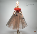 1:6 Doll Flower Dress Set For FR Doll/ Purse Poppy Parker FR Fashion Royalty MJA97