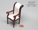 1:12 Dollhouse Miniature Armchair w/White Fabric /Miniature Furniture AZ CL10849