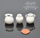 3 PC 1:12 Dollhouse Miniature Unfinished White Vase BD 310