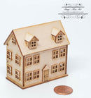 Kit 1:144 Laser Cut Colonial Dollhouse Kit (Plain) DIY Dollhouse SMA HS001B