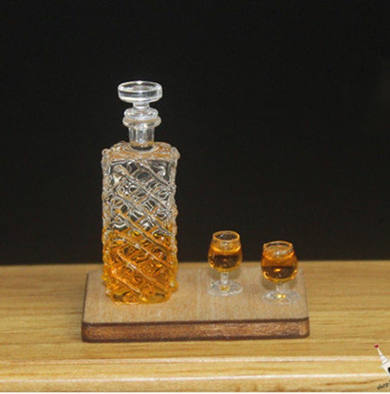 Dollhouse Miniature Whiskey Crate Gloag's Perth Whisky Vintage Style 1:12  Scale Handmade - Miniature Crush