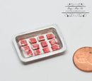 1:12 Dollhouse Miniature Lamb Chops on Baking Pan/ Miniature Meat BD F275