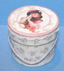 KIT 1:12 Dollhouse Miniature Hat Box with Lady - Pink Rose DI DF404