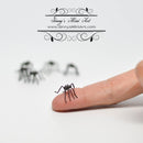 1:12 Dollhouse Miniature Halloween Spiders, Set of 6 BD H100