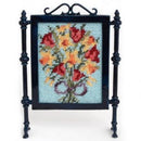 1:12 Dollhouse Miniature Spring Flowers Needlepoint Firescreen Kit JGD 1018