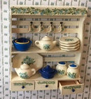 1:12 Dollhouse Miniature Wall Shelf with Drawers Kit DI DF130