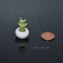 1:12 Dollhouse miniature lucky bamboo in White Ceramic Bowl/BD A045