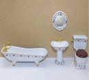 Clearance 1:12 Dollhouse Miniature Ceramic Bathroom Set/ Doll Toilet / Miniature Tub E4-3