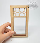 1:12 Dollhouse Miniature Diamond Top Window/Dollhouse Window AM 2186