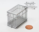 1:12 Dollhouse Miniature Dog Cage Silver (tiny) AZ EIWF463
