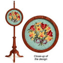 1:12 Spring Flowers Needlepoint Pole Screen Kit JGD 2902