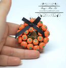 1:12 Dollhouse Miniatures Pumpkin Wreath / Halloween Wreath BD A344