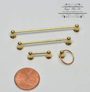 1:12 Dollhouse Miniature Towel Rack Set, Brass 4PC HH AZ T8464