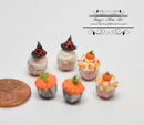 BO 1:12 Dollhouse Miniatures 6 Halloween Cupcakes BD K180