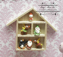 1:12 Dollhouse Miniature Christmas Figures in Shadow Box BD MC009