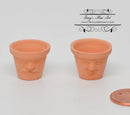 A Pair 1:12 Dollhouse Miniature Face Clay Pots (Set of 2) BD B243