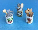 Kit 1:12 Dollhouse Miniature Utensil Canister DI DF138