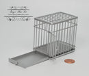 1:12 Dollhouse Miniature Silver Dog Cage Small AZ EIWF307