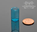 1:12 Miniature Turquoise Blue Glass Square Vase/Miniature Flower Glass Vase BD HB404