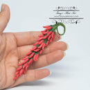 1:12 Dollhouse Miniature Red Chile Ristra/ Miniature Chile Peper/ BD P052