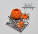 1:12 Dollhouse Miniatures Jack-O-Lantern/Miniature Pumpkin Carving Set ATTH S-3