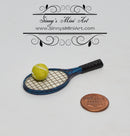 1:12 Dollhouse Miniature Tennis Set with Racket and Tennis Ball D78