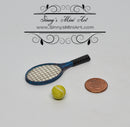 1:12 Dollhouse Miniature Tennis Set with Racket and Tennis Ball D78