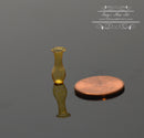 1:24 Dollhouse Miniature Ridged Yellow Glass Bud Vase BD HB587
