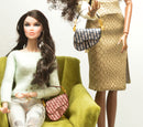 Miniature Doll Saddle Handbag/ Doll Purse Miniature luxury Bag MJ C69