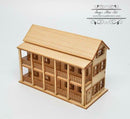 Kit 1:144 Laser Cut Charleston Single Dollhouse Kit /DIY dollhouse/DIY Dollhouse HS002
