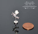 1:12 Dollhouse Miniature Rabbit Candlestick with White Candle BD H119