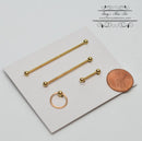 1:12 Dollhouse Miniature Towel Rack Set, Brass 4PC HH AZ T8464