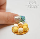 1:12 Dollhouse Miniature Macarons on Gold Tray/Miniature Food BD K2756