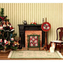 1:12 Dollhouse Miniature Winter Needlepoint Firescreen Kit JGD 1019