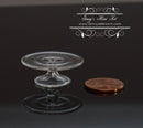 1:12 Dollhouse Miniature Cake Stand, Clear Glass BD HB260