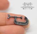 1:12 Dollhouse Miniature Clamp,C, Gunmetal Miniature Tool IM 0156-1