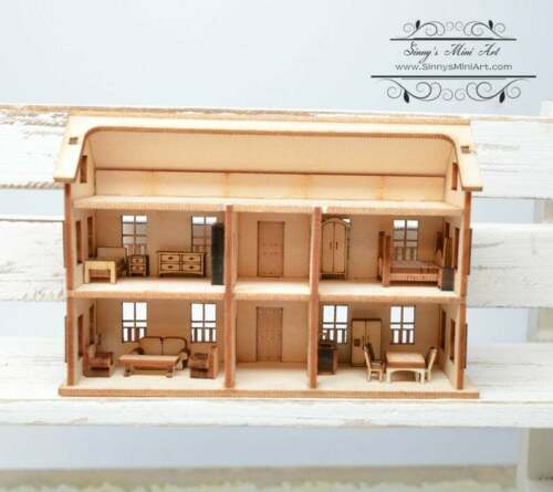 Dollhouse Miniature 1:144 Scale KIT House Art Deco Style With -   Portugal