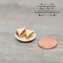 1:12 Dollhouse Miniature BLT Sandwich on Plate / Miniature Sandwich BD F286