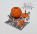 1:12 Dollhouse Miniatures Jack-O-Lantern/Miniature Pumpkin Carving Set ATTH S-3