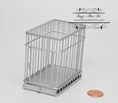 1:12 Dollhouse Miniature Silver Dog Cage Small AZ EIWF307