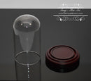 Dollhouse Miniature Large Glass Dome Display on Wood Base BD SC022